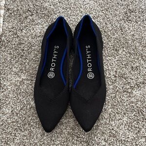 Rothy's Black Pointed Flats 7.5